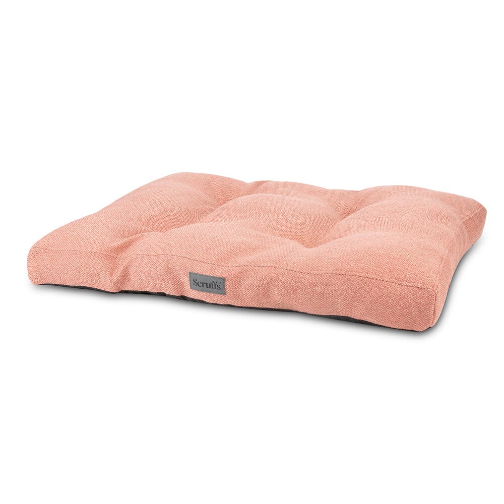 Seattle Mattress - Coral Pink Dog Bed Scruffs® Large (100cm x 70cm / 39&quot; x 27.5&quot;) 