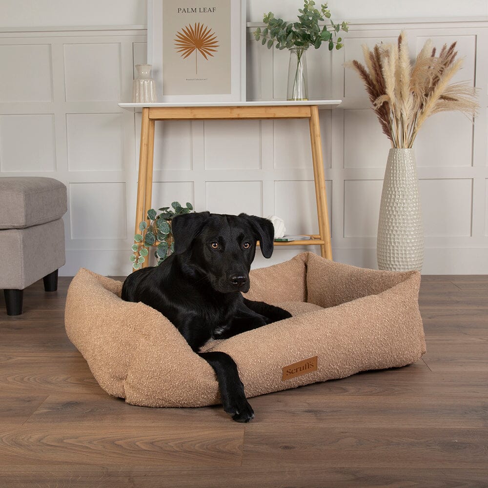 Boucle Dog Bed - Desert Brown 100% polyester Dog Bed Scruffs