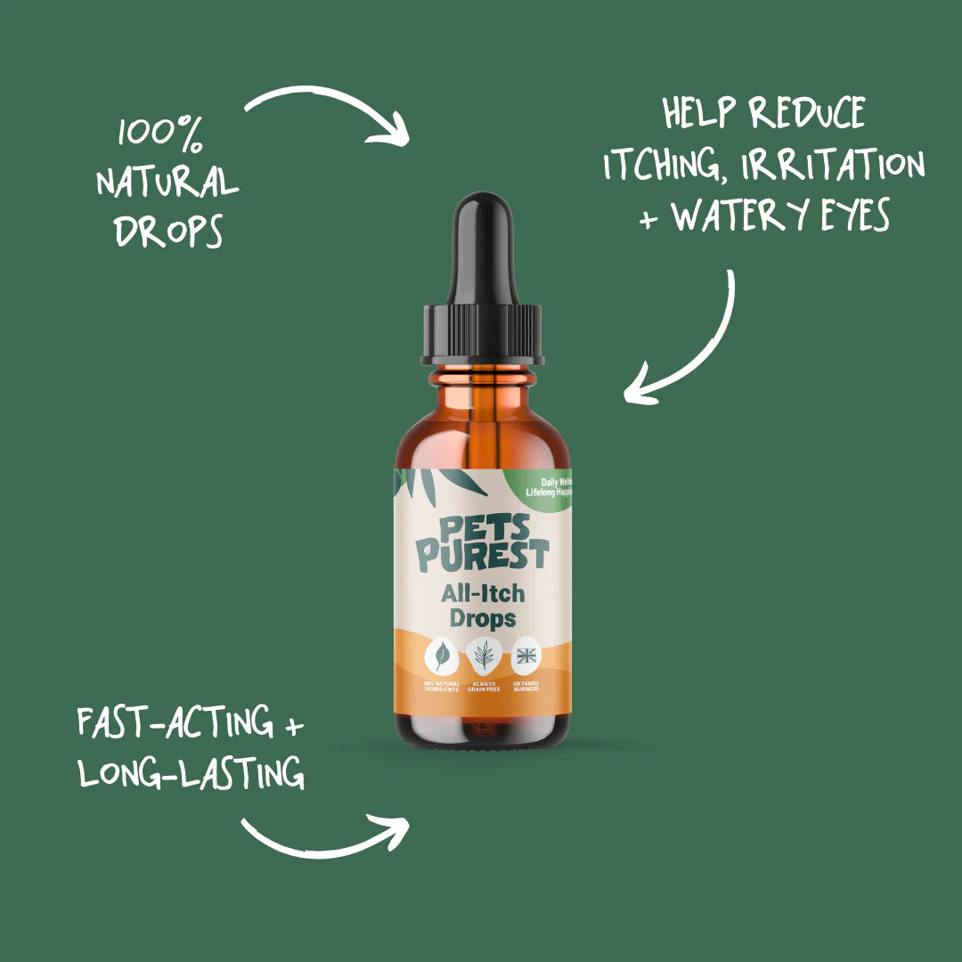 All Itch Drops for Dogs &amp; Cats | 50ml Natural Allergy &amp; Anti-Itch Supplement