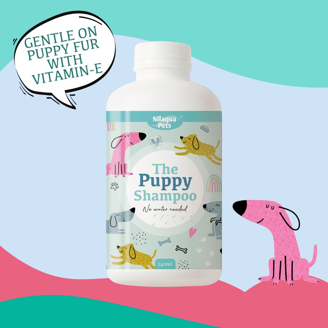 Nilaqua Pets The Puppy - No Water Shampoo (500ML) | Gentle, Waterless Puppy Shampoo