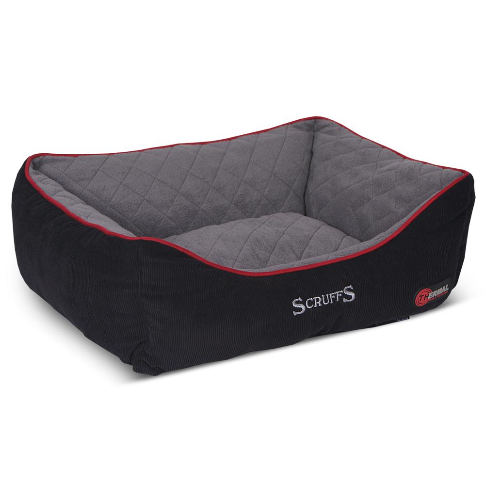 Thermal Box Bed - Black &amp; Grey Dog Bed Scruffs® 