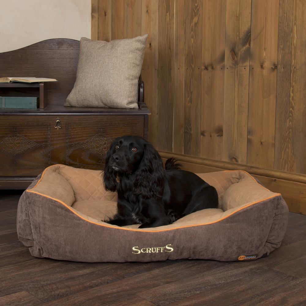 Thermal Box Bed - Brown &amp; Tan Dog Bed Scruffs® 