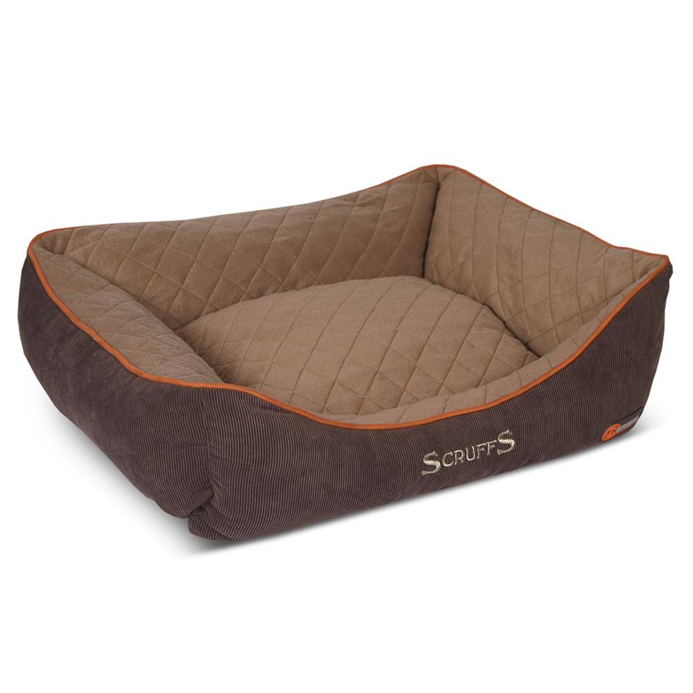 Thermal Box Bed - Brown &amp; Tan Dog Bed Scruffs® 