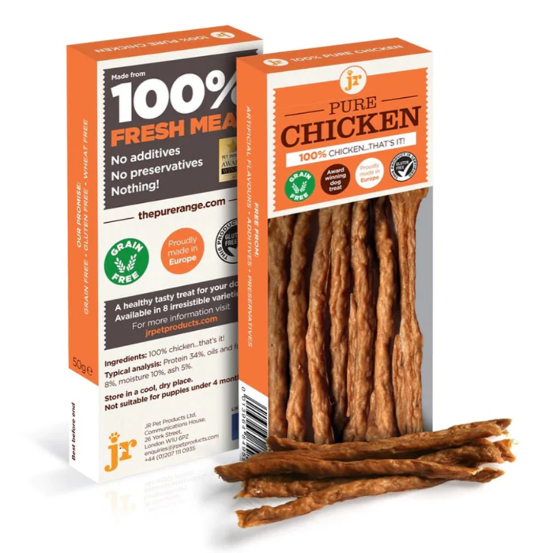JR Pet Products Pure Meat Sticks – Single Flavour | 100% Natural, Grain-Free Dog Treats