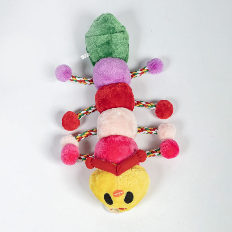Stuffed caterpillar dog toy sales