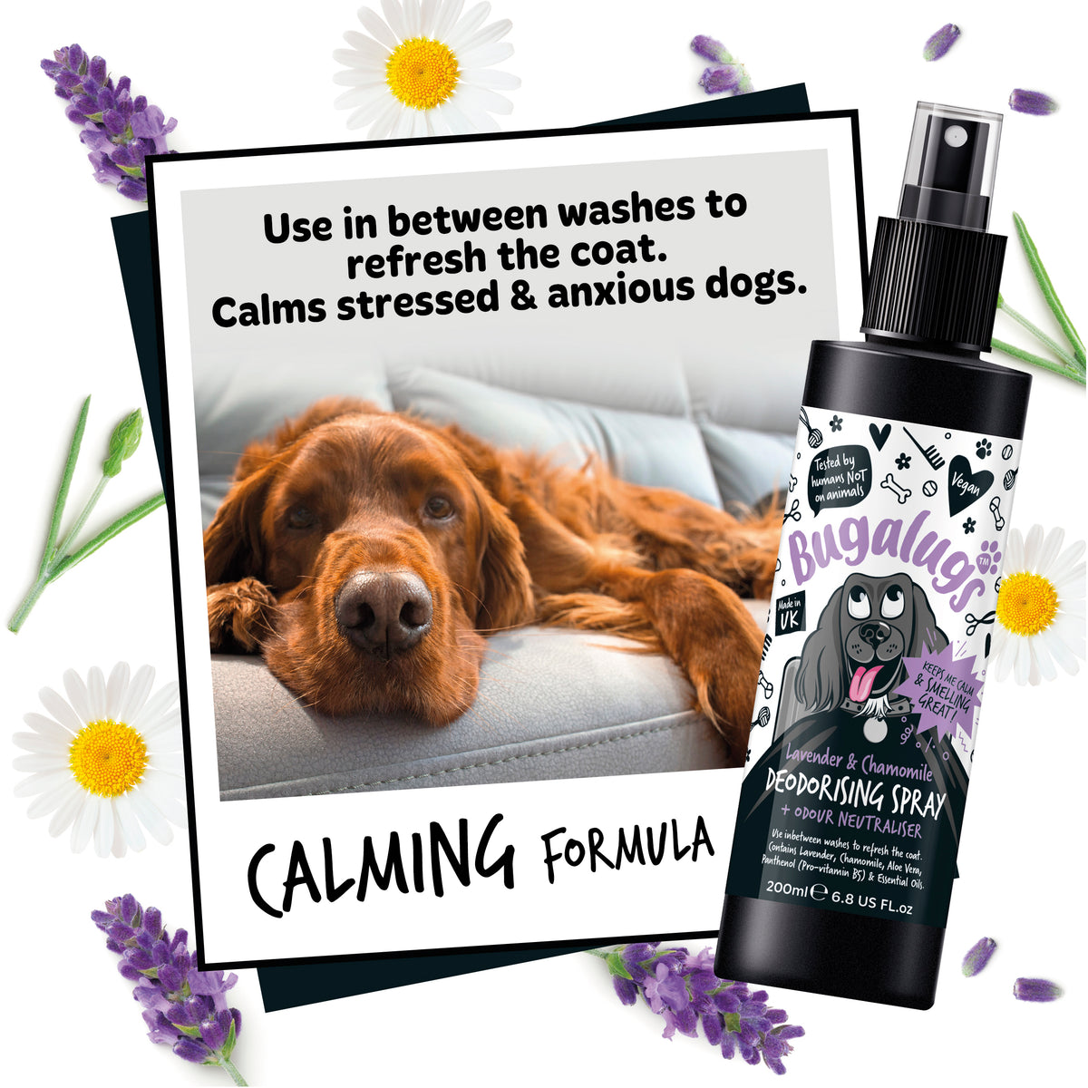 Bugalugs Dog Deodorising Spray - Lavender &amp; Chamomile