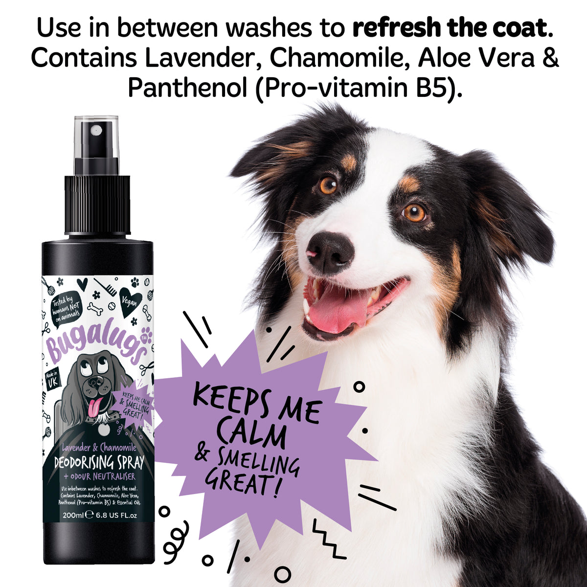 Bugalugs Dog Deodorising Spray - Lavender &amp; Chamomile