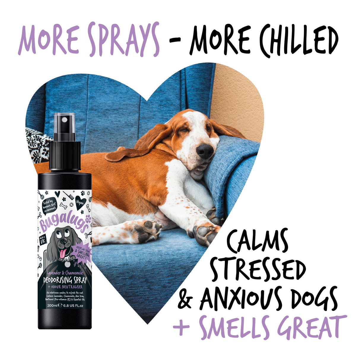 Bugalugs Dog Deodorising Spray - Lavender &amp; Chamomile