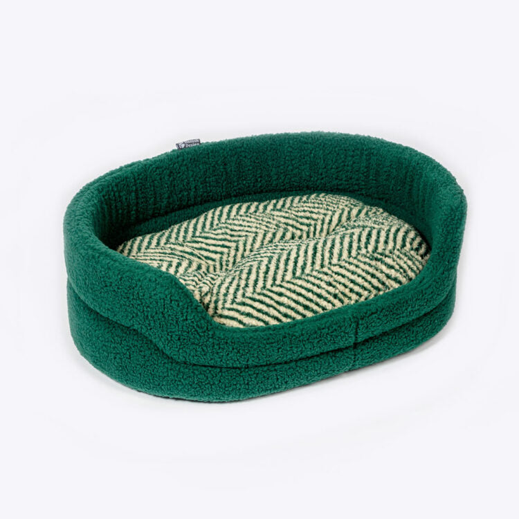 Danish Design Sherpa Fleece Green Herringbone Slumber Bed
