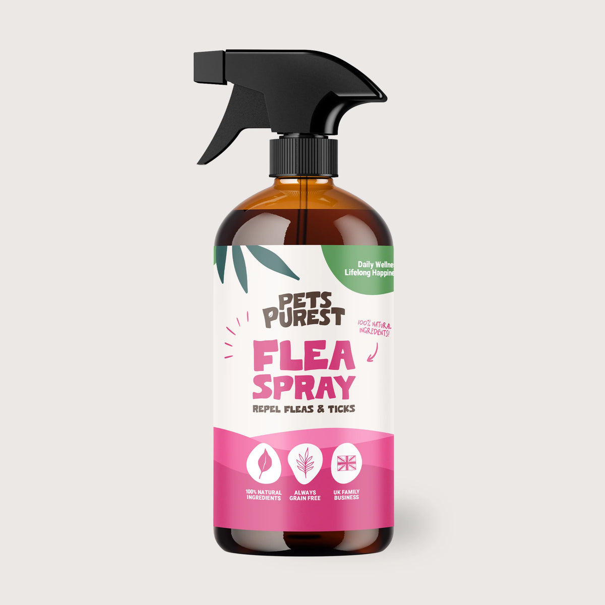 Natural Flea, Lice &amp; Tick Spray for Dogs &amp; Cats | 500ml Fast-Acting Repellent