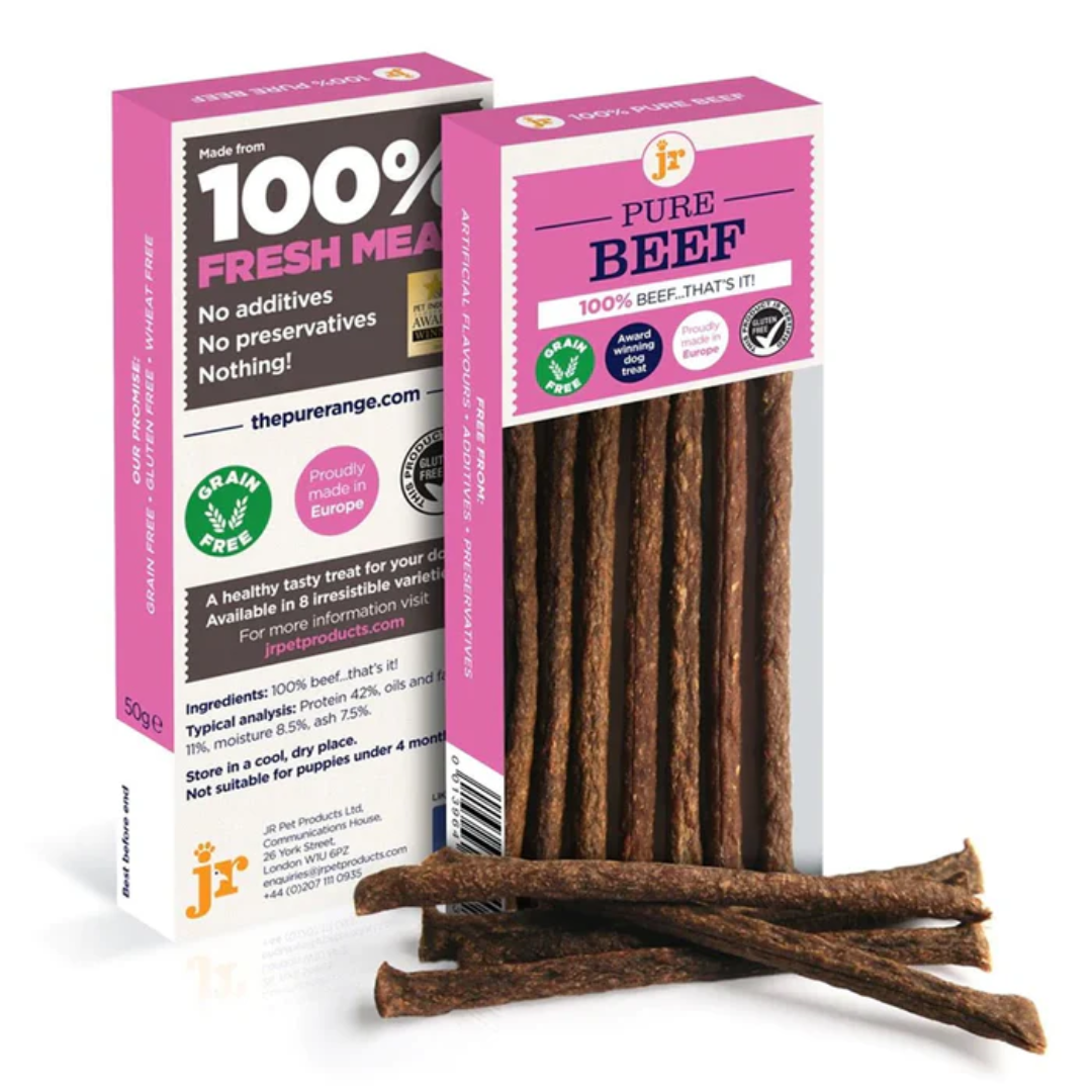 JR Pet Products Pure Meat Sticks – Single Flavour | 100% Natural, Grain-Free Dog Treats