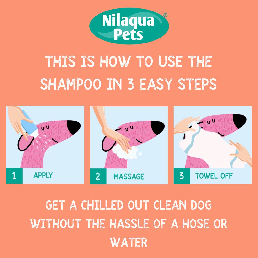 Nilaqua Pets The Puppy - No Water Shampoo (500ML) | Gentle, Waterless Puppy Shampoo