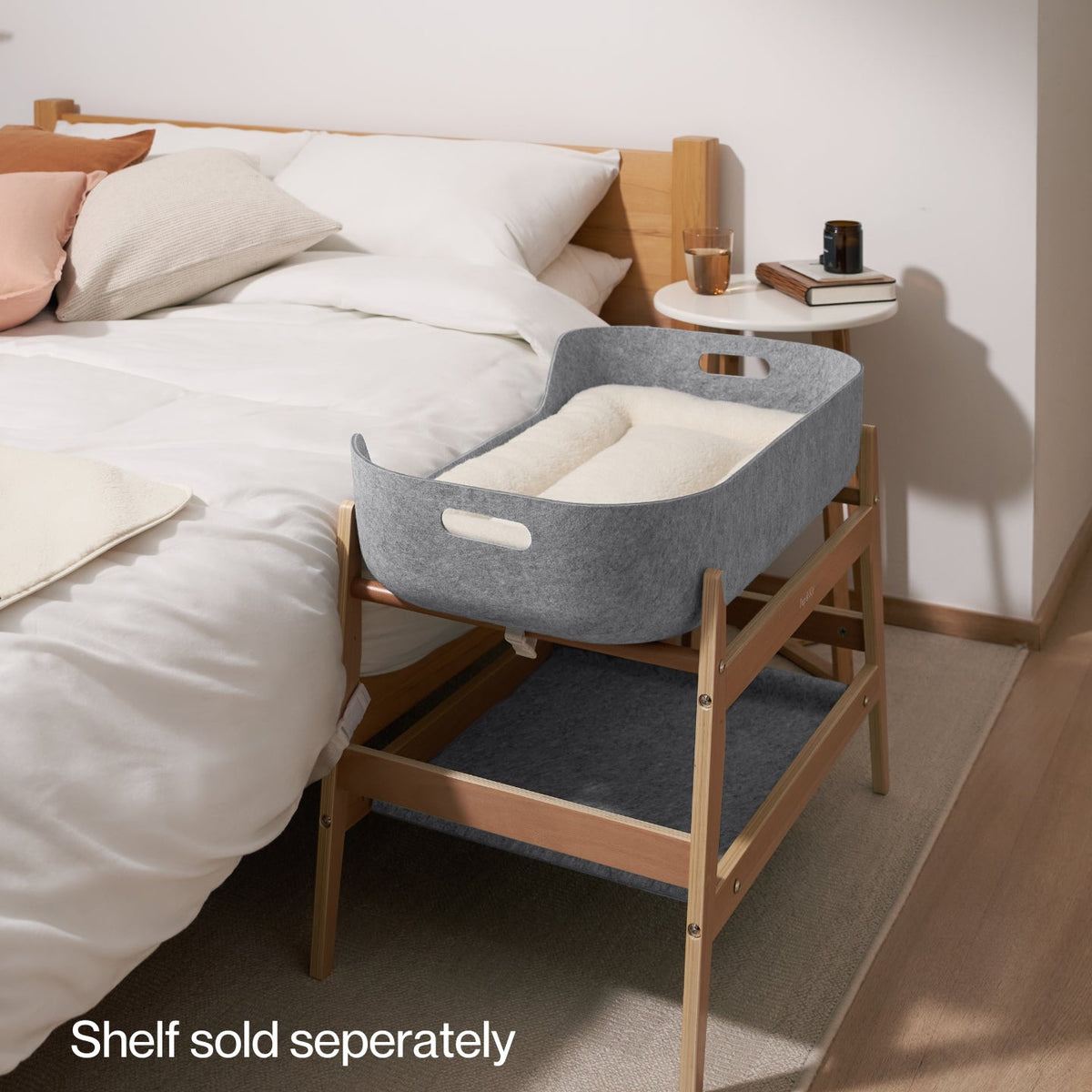 PetNest &amp; Bedside Stand Natural Roomset#mattress-colour_natural