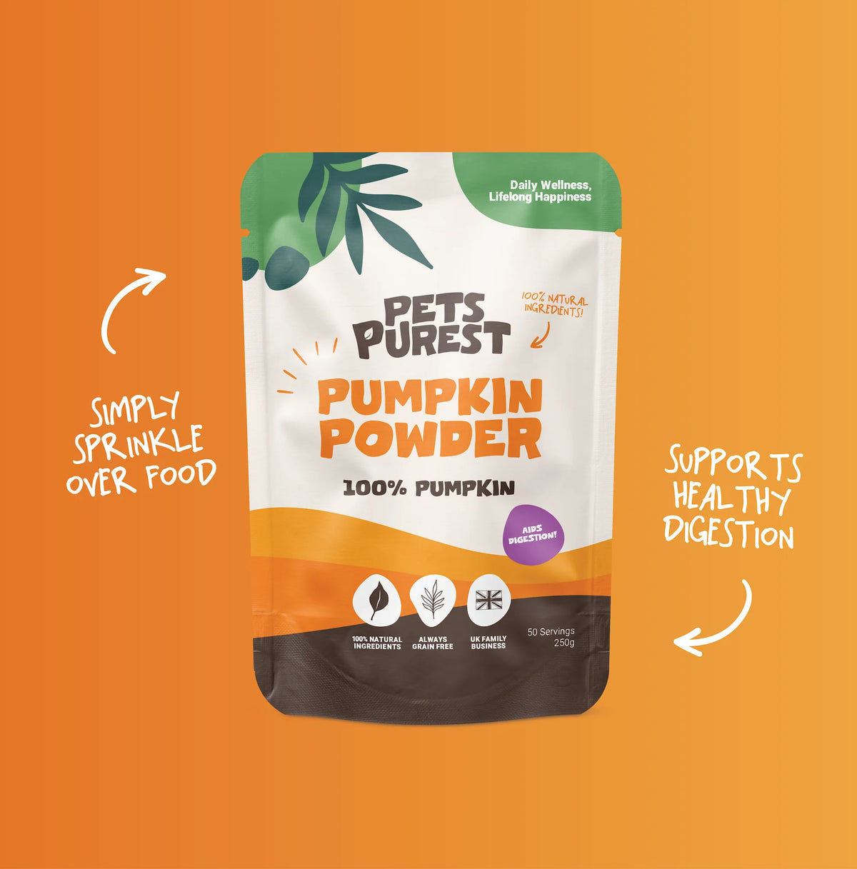 Pumpkin Powder for Dogs &amp; Cats | 250g Natural Digestive Support