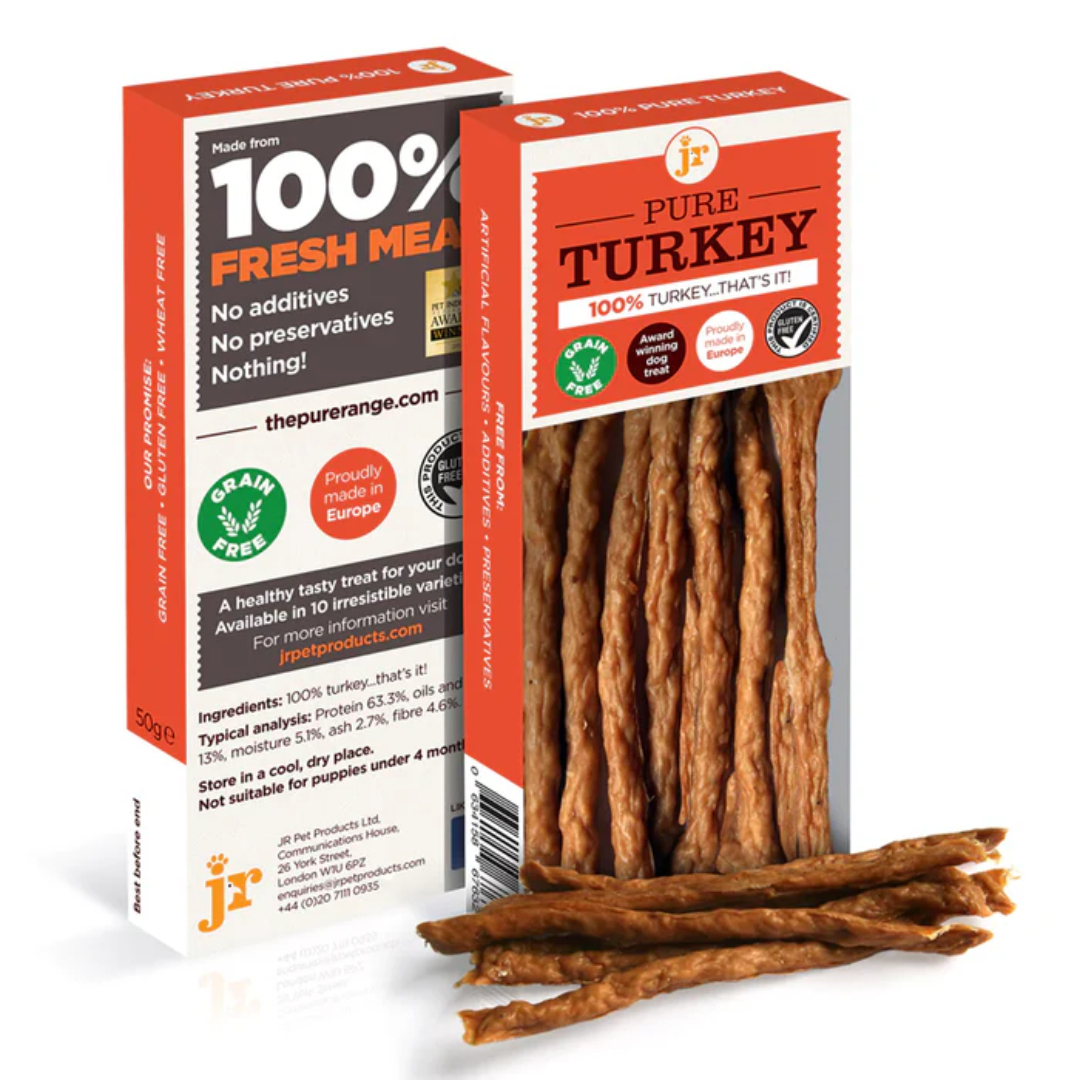 JR Pet Products Pure Meat Sticks – Single Flavour | 100% Natural, Grain-Free Dog Treats