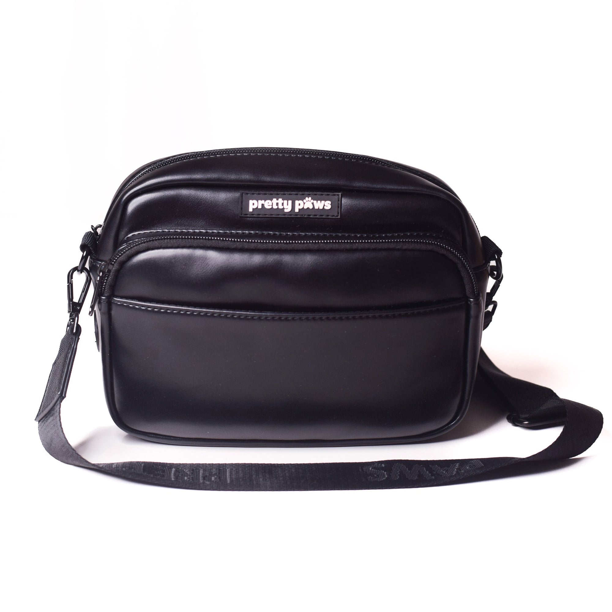 Pretty Paws Black Dog Walking Bag | Organised, Stylish & Practical for Daily Walks