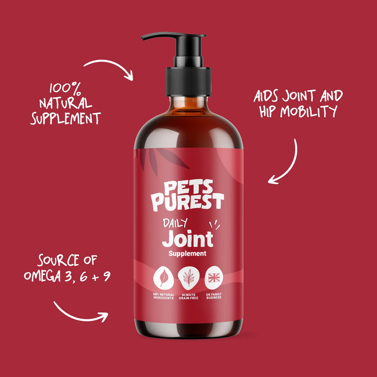 Daily Joint Salmon Oil for Dogs &amp; Cats | 300ml Advanced Mobility Supplement