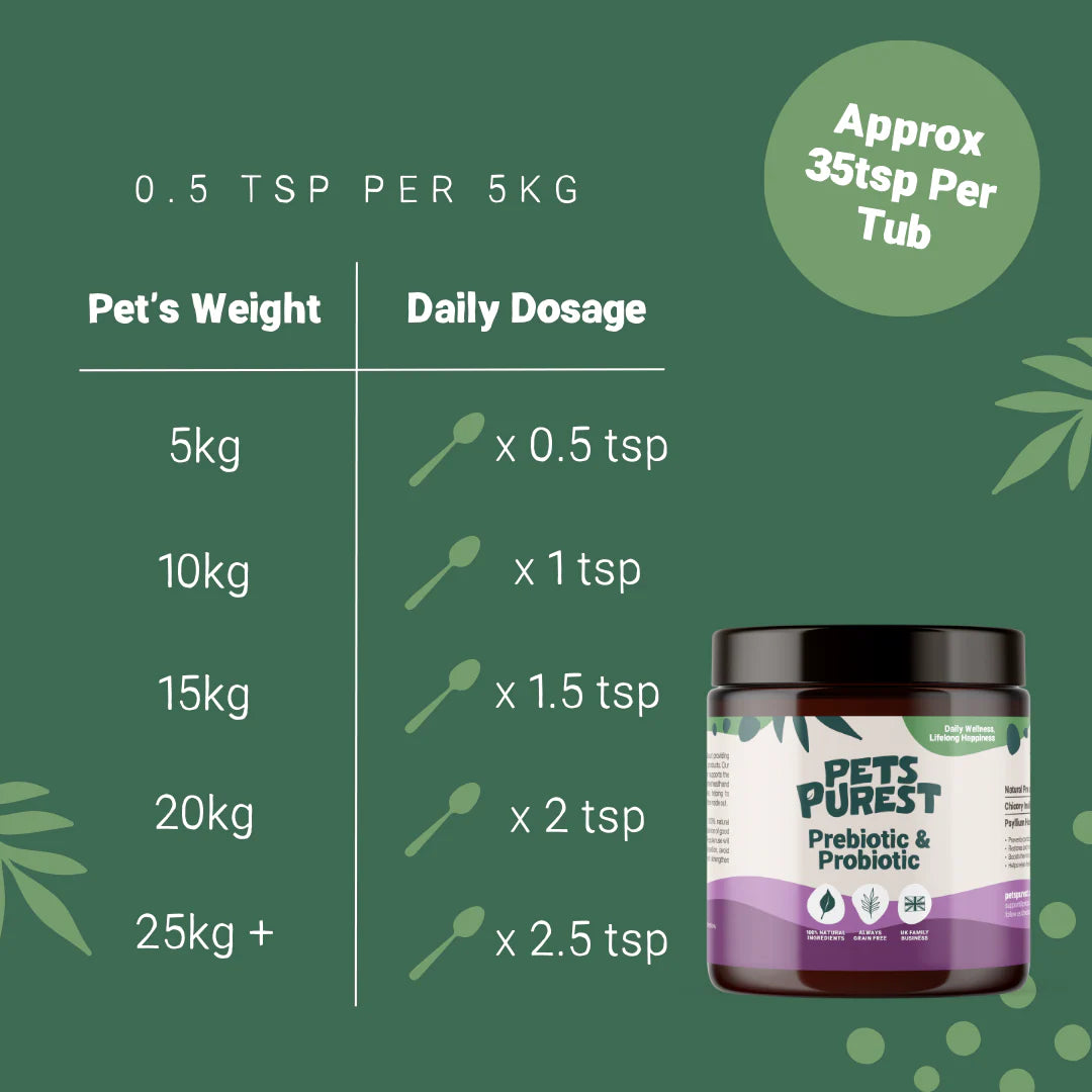 Pre &amp; Probiotic Powder for Dogs &amp; Cats | Natural Gut Health Supplement