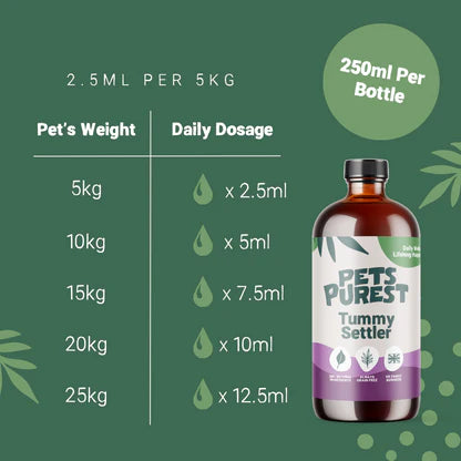Natural Tummy Settler for Dogs &amp; Cats | 250ml Fast-Acting Digestive Relief
