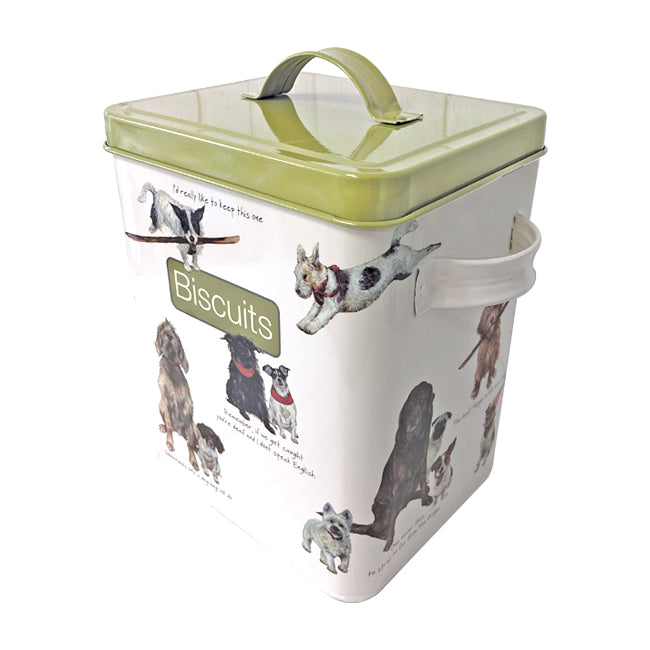 Scruffy Mutts Dog Biscuit Tin  on www.dogsdogsdogs.co.uk