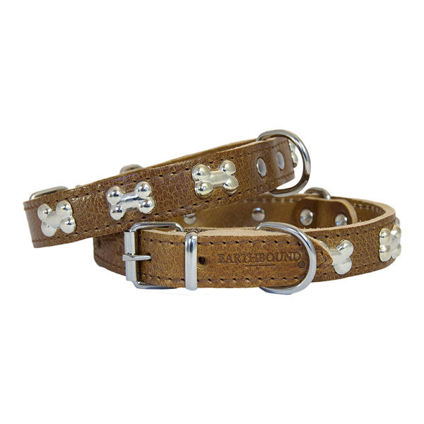 Earthbound Luxury Tan Leather Bone Collar