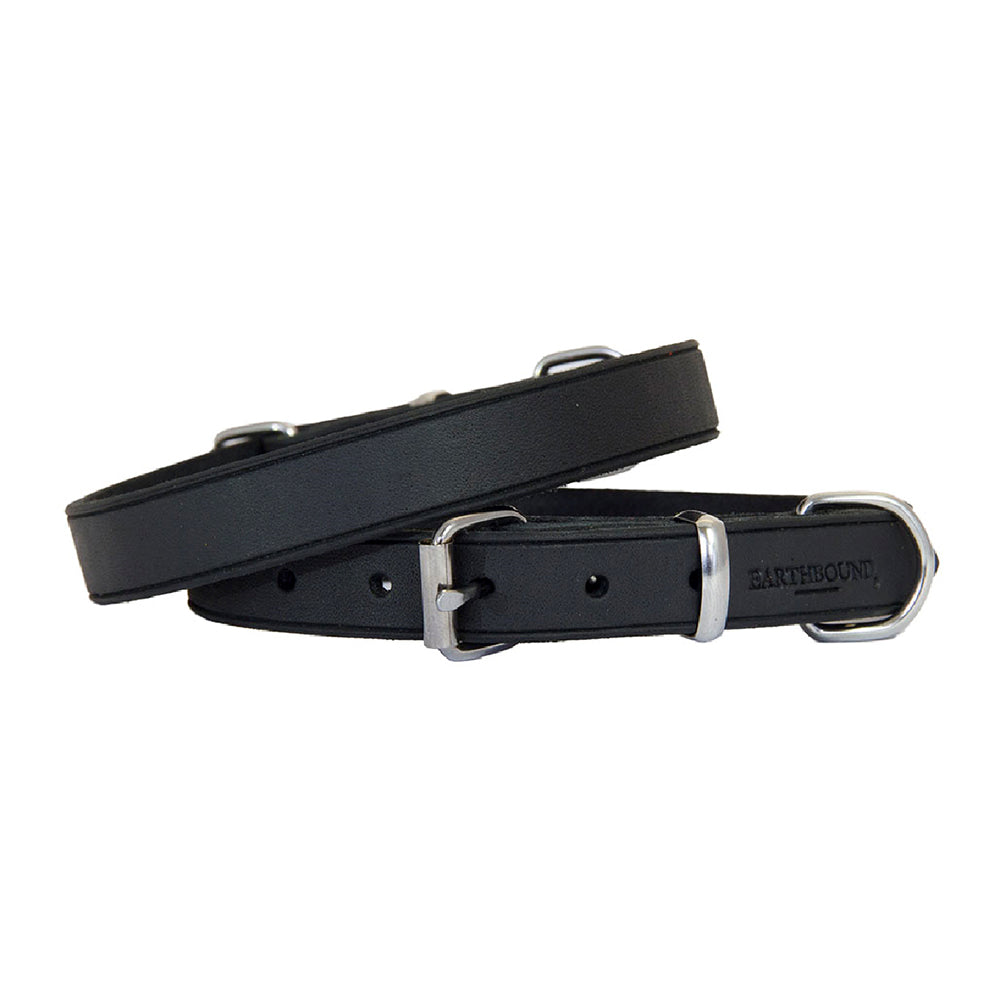 Earthbound Soft Country Black Leather Collar