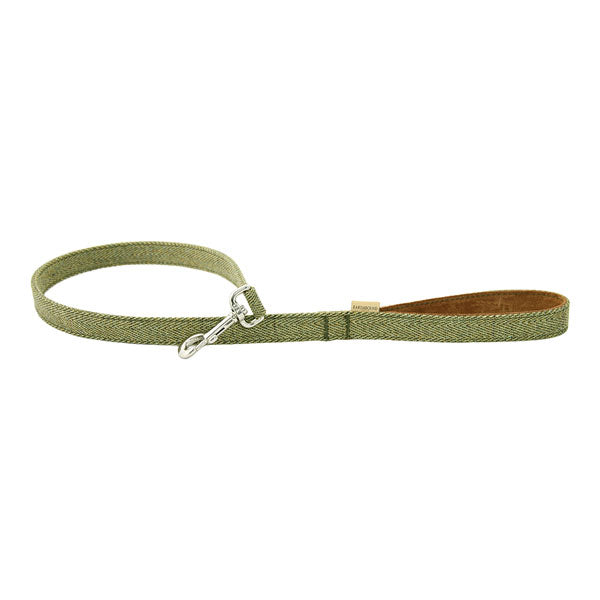 Earthbound Luxury Green Tweed Lead with Suede Backing LE0103 on www.dogsdogsdogs.co.uk