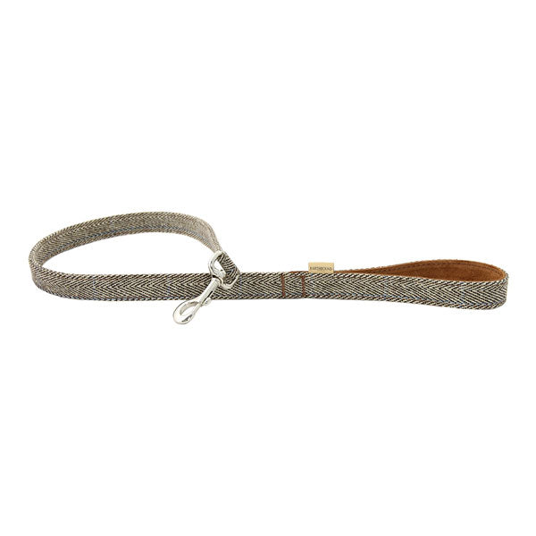 Earthbound Luxury Herringbone Tweed Lead with Suede Backing