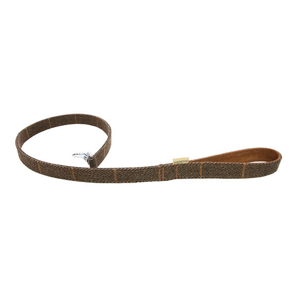 Earthbound Luxury Brown Tweed Lead with Suede Backing LE6903 on www.dogsdogsdogs.co.uk