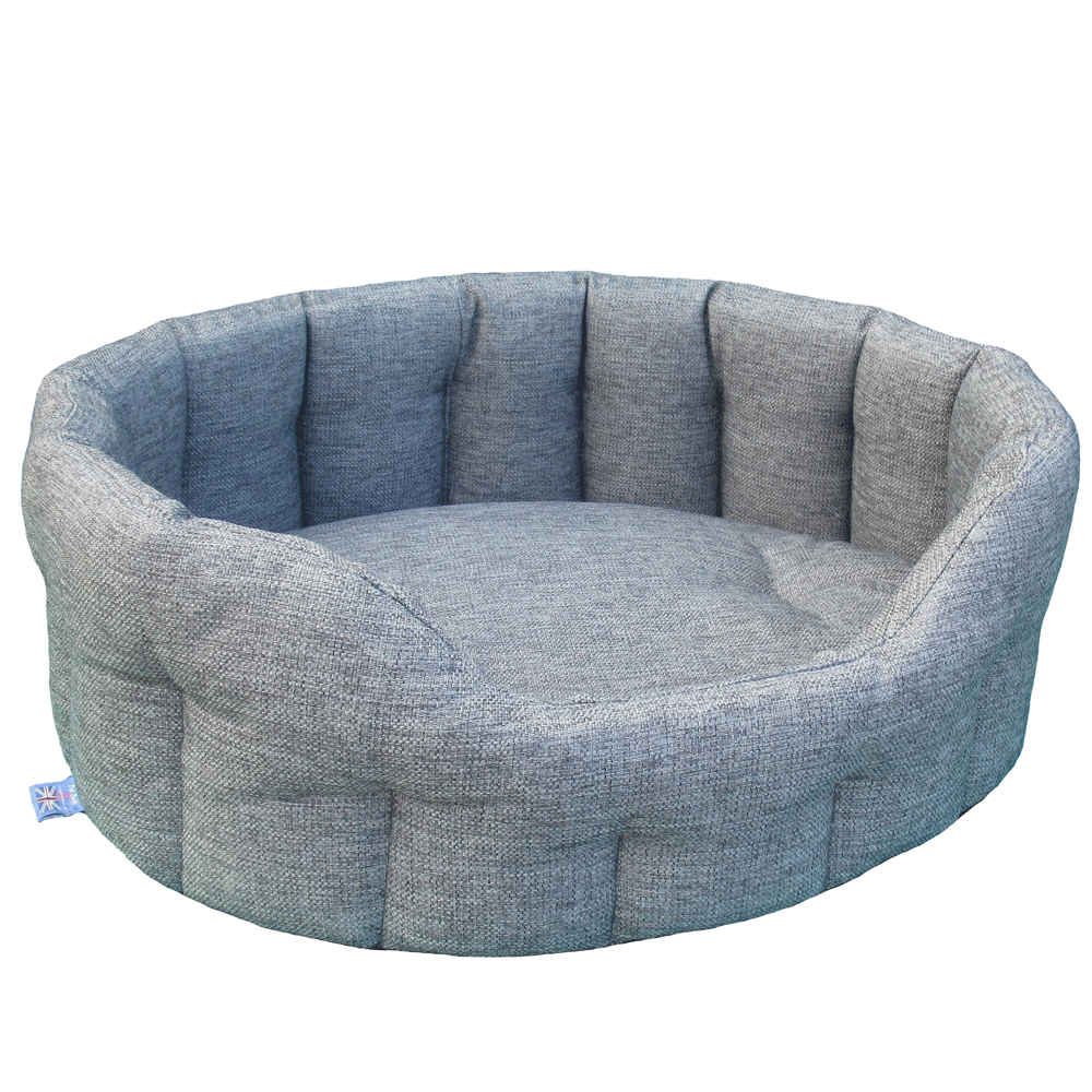Pets and Leisure Luxury Heavy Duty Basketweave Oval Bed PSOFT3BWGY on www.dogsdogsdogs.co.uk