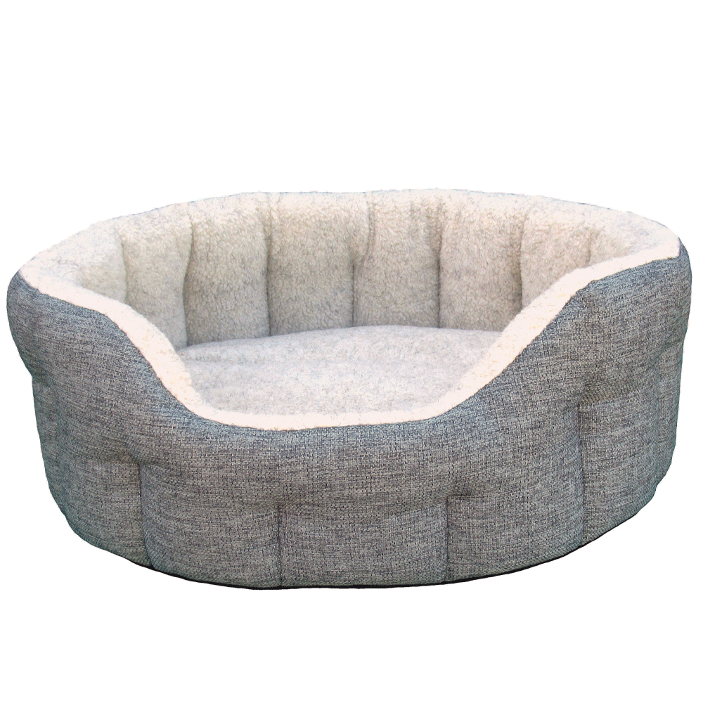 Pets & Leisure Premium Heavy Duty Basketweave Bed with Fleece Lining SOFT3TWEEDFL on www.dogsdogsdogs.co.uk