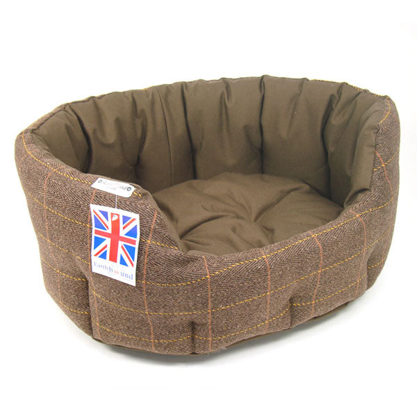 Earthbound Luxury Tweed & Waterproof Dog Bed