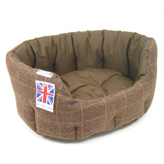 Large tweed dog sales bed